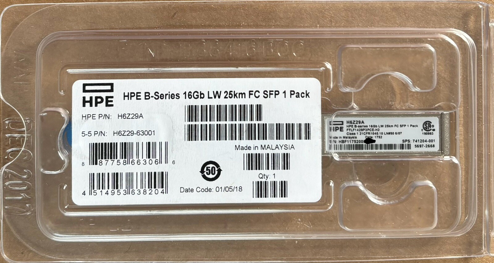 HP H6Z29A  B-series 16GB Long Wave 25km  (new)