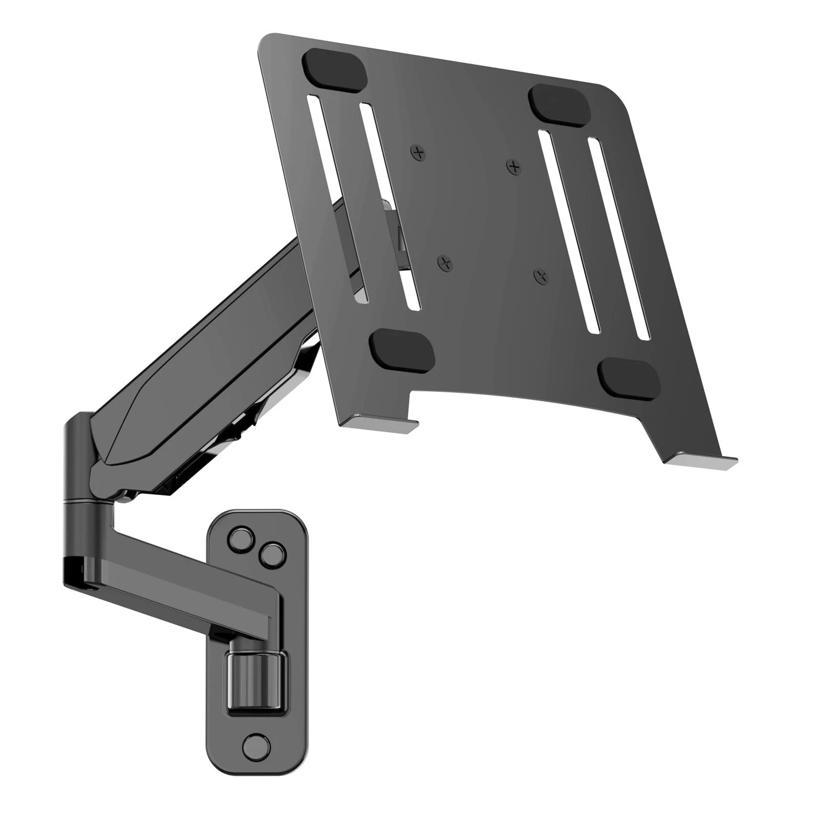 Laptop Wall Mount, 2-in-1 Gas Spring Wall Holder with Vented Tray for 12"-17"...