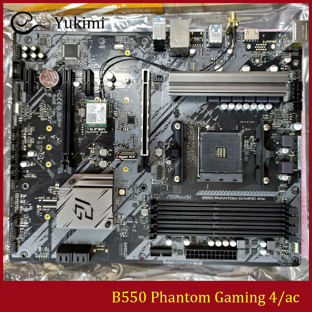 FOR ASROCK B550 Phantom Gaming 4/ac AM4 AMD DDR4*4 128GB HDMI Motherboard