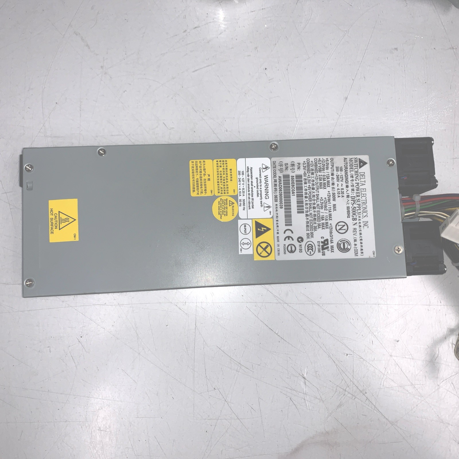 Delta Electronics DPS-500GB N REV:00M AC Power Supply Module