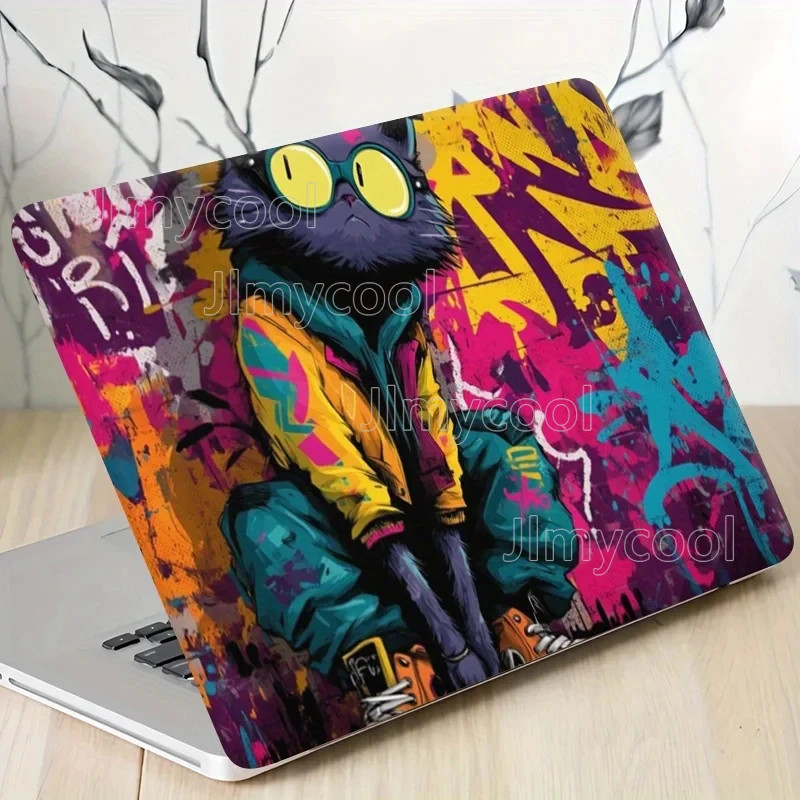 2pcs Fashionable Owl Design Laptop Protective Sticker Wear-resistant