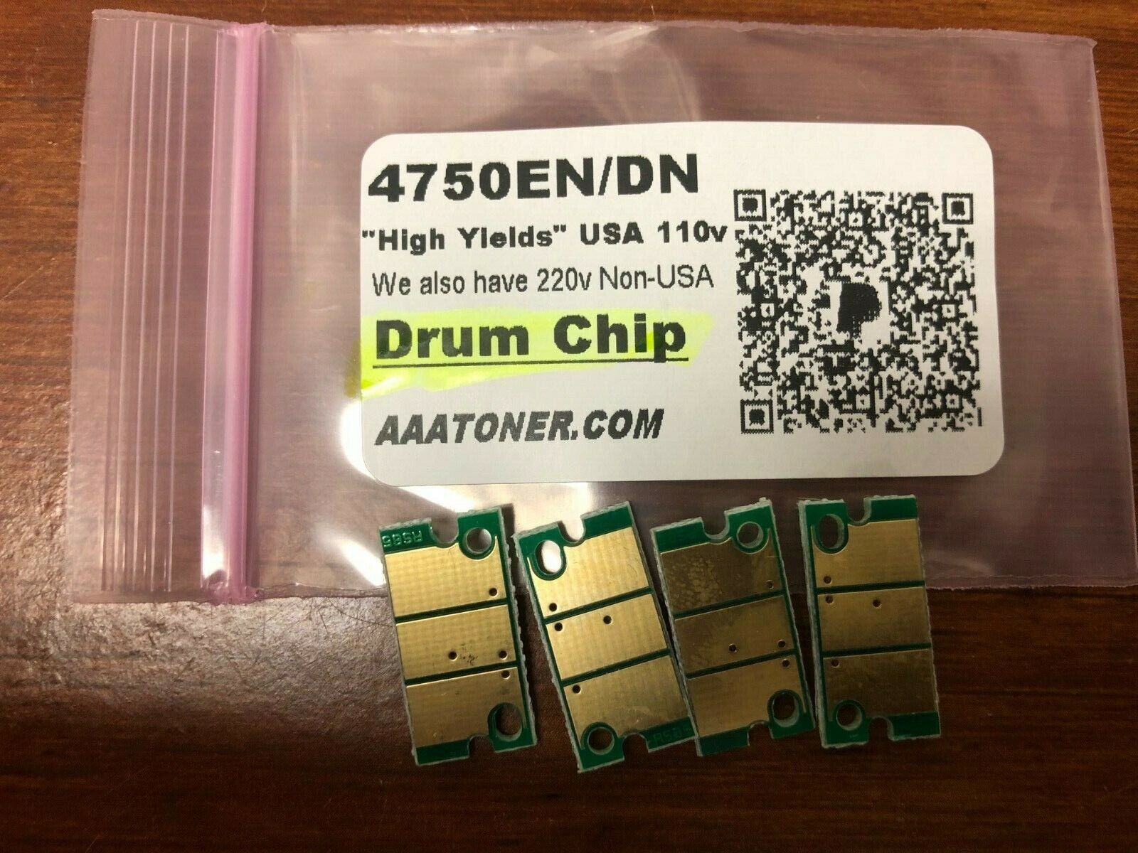 4 x Drum I-Unit Chip for Konica Minolta Magicolor 4750, 4750EN, 4750DN Refill