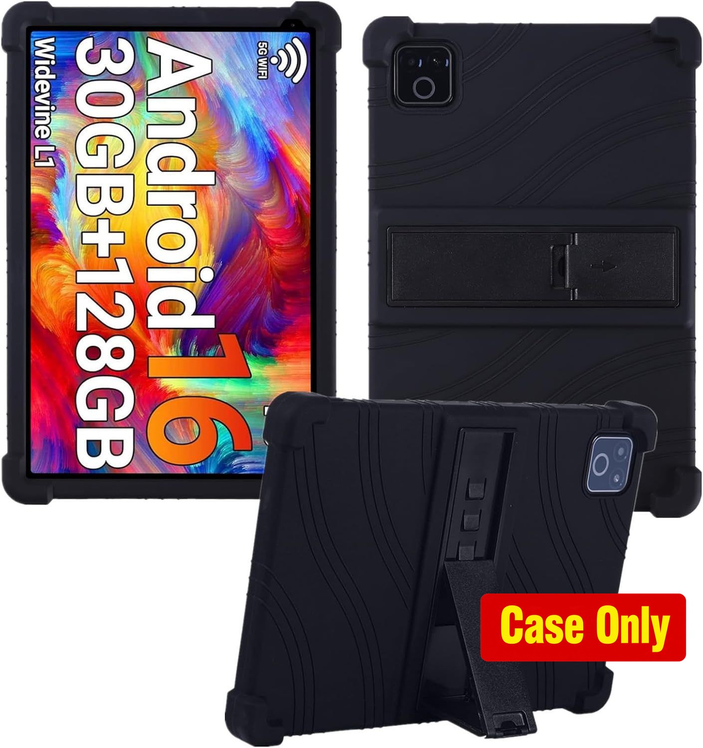 Case for Urao X109 10.1" Android Tablet 2026, Shockproof, Black