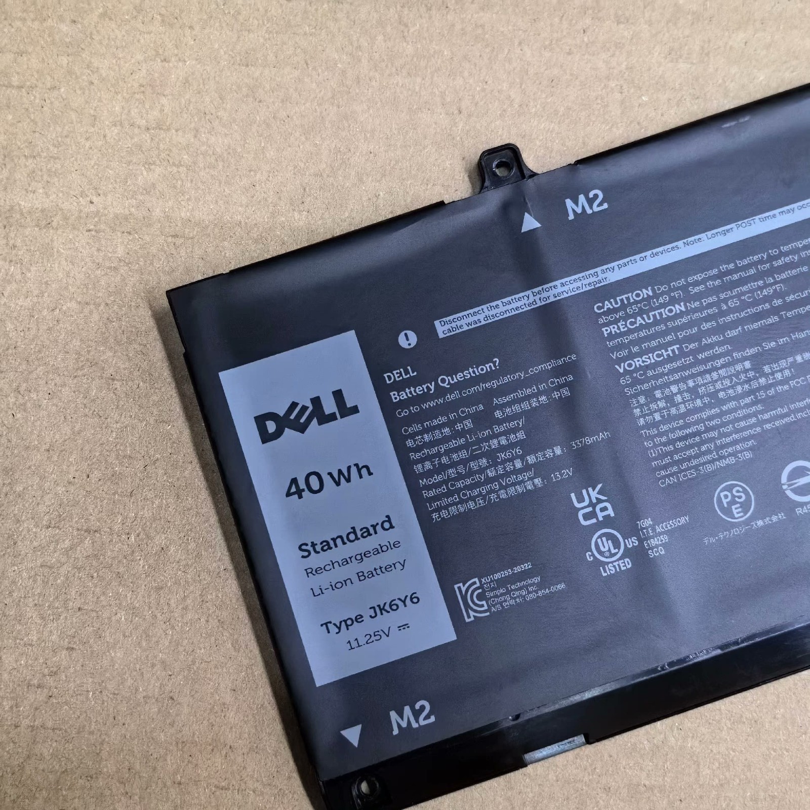 New Genuine OEM JK6Y6 40Wh Battery for Dell Inspiron 5400 2-in-1 Series H5CKD