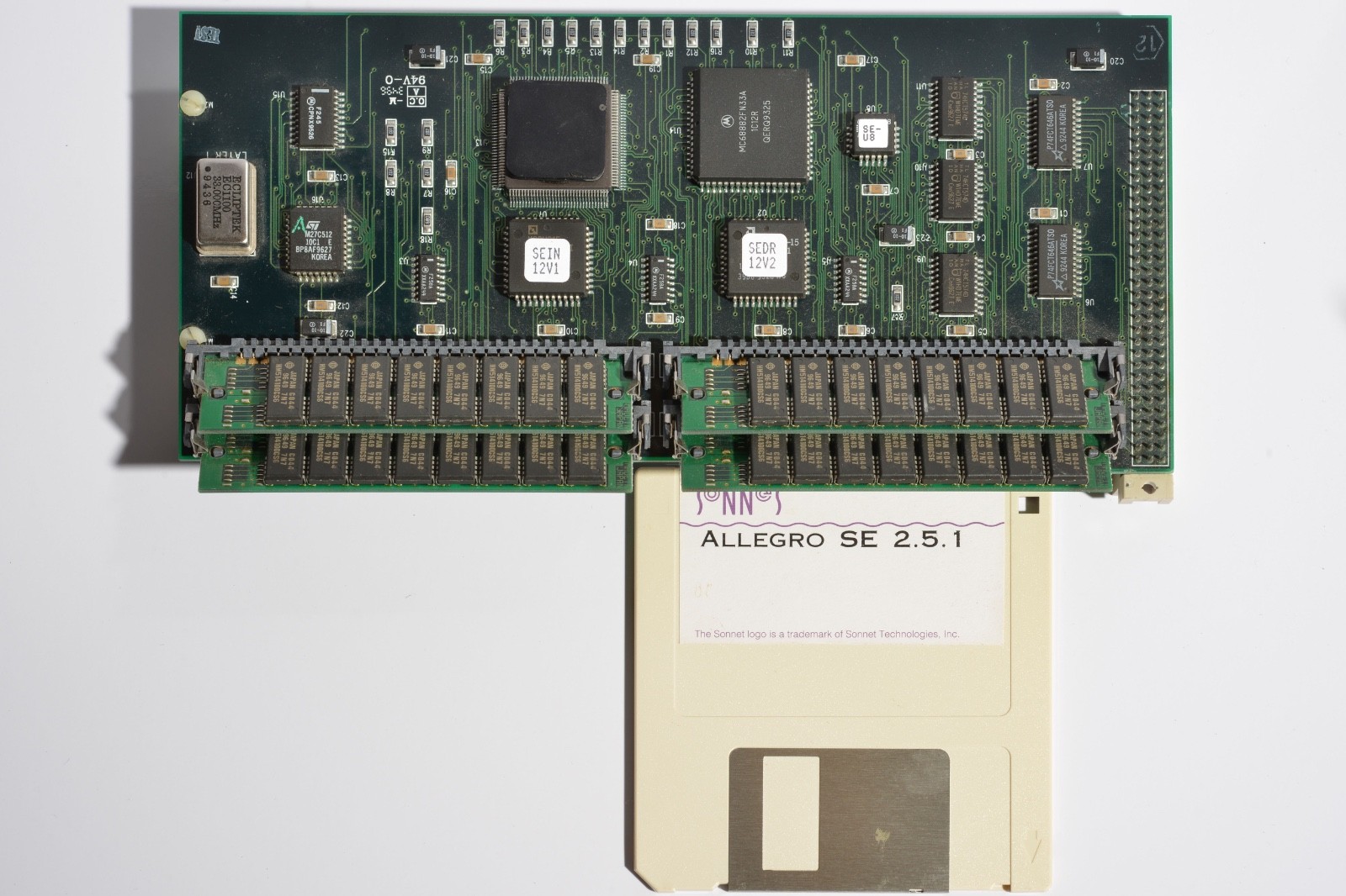Sonnet Allegro SE 33MHz 68030 68882 16MB RAM Macintosh SE Accelerator Tested
