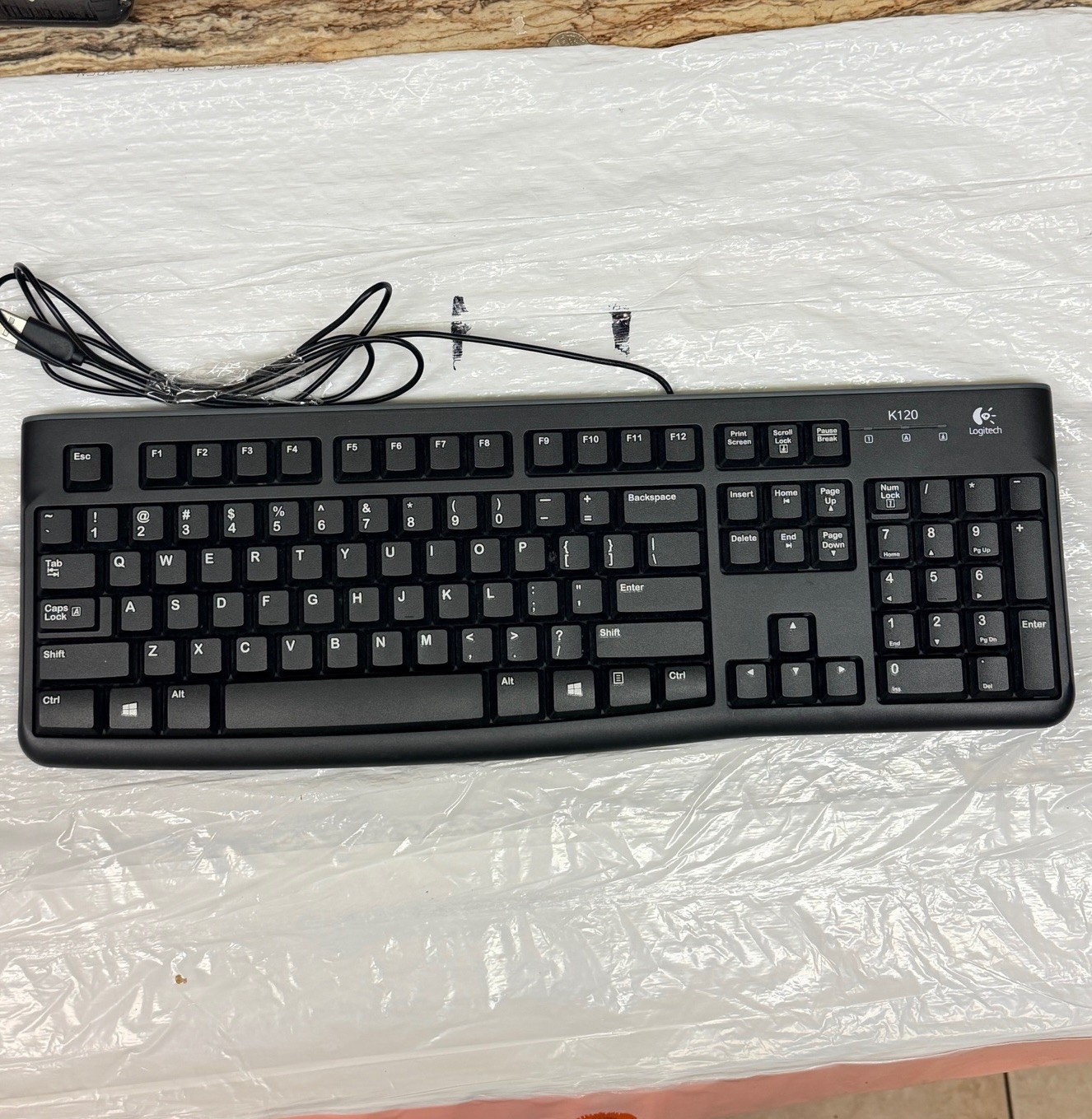 Logitech K120 USB Keyboard Wired Tested Working