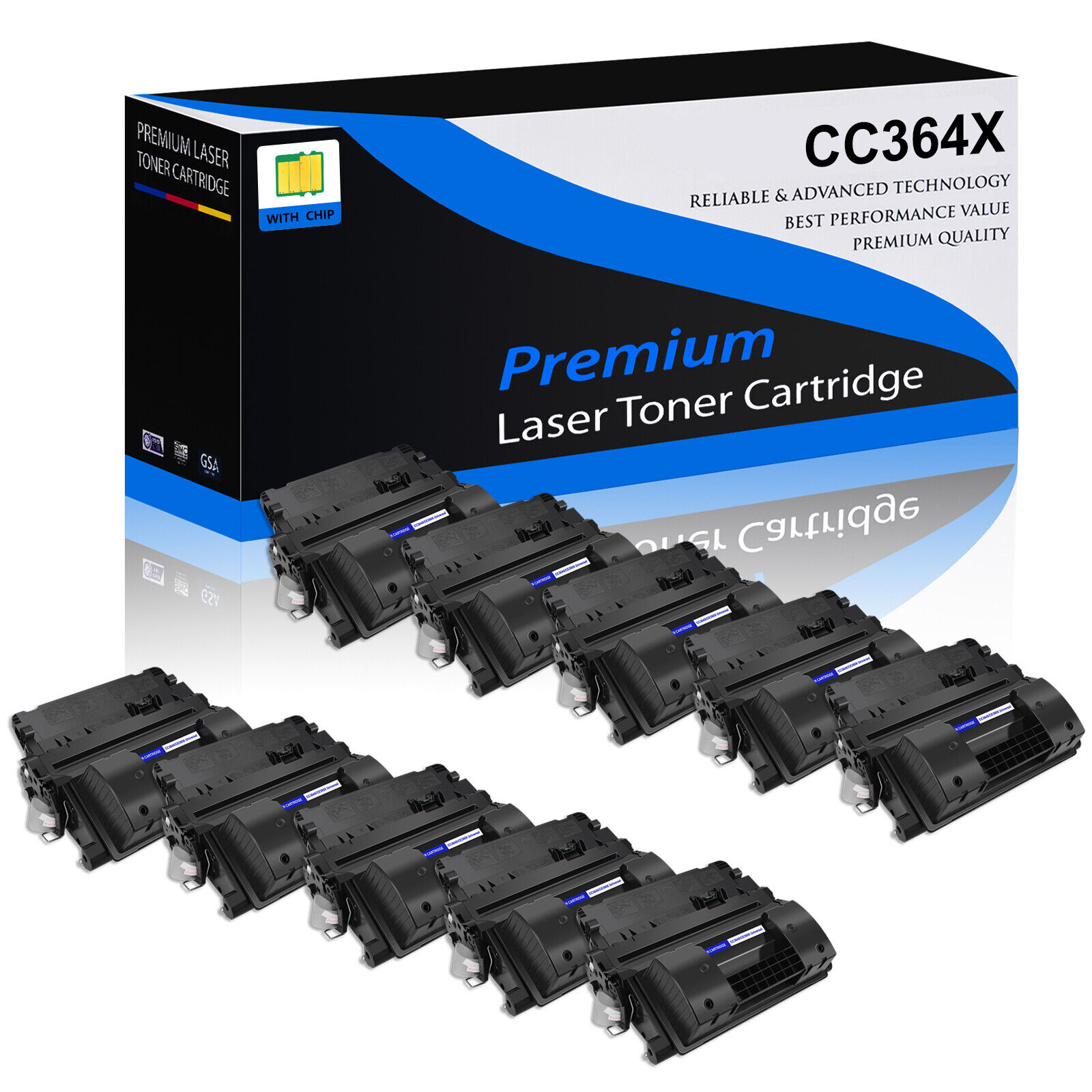 10PK CC364X High Yield Toner Cartridge Fit for HP LaserJet P4015 P4015dn P4515tn