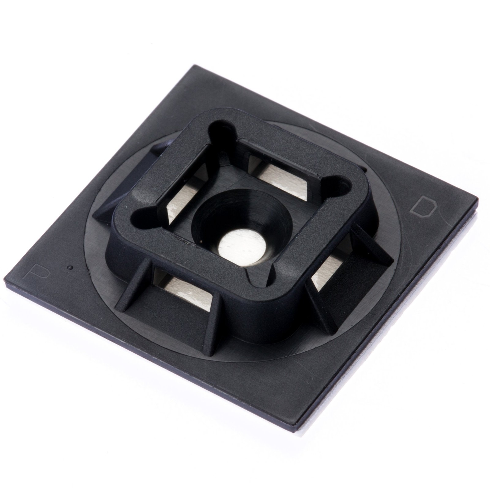 PANDUIT Mount Base with Acrylic Adhesive Tape, Weatherproof Black, 500 Pieces AB
