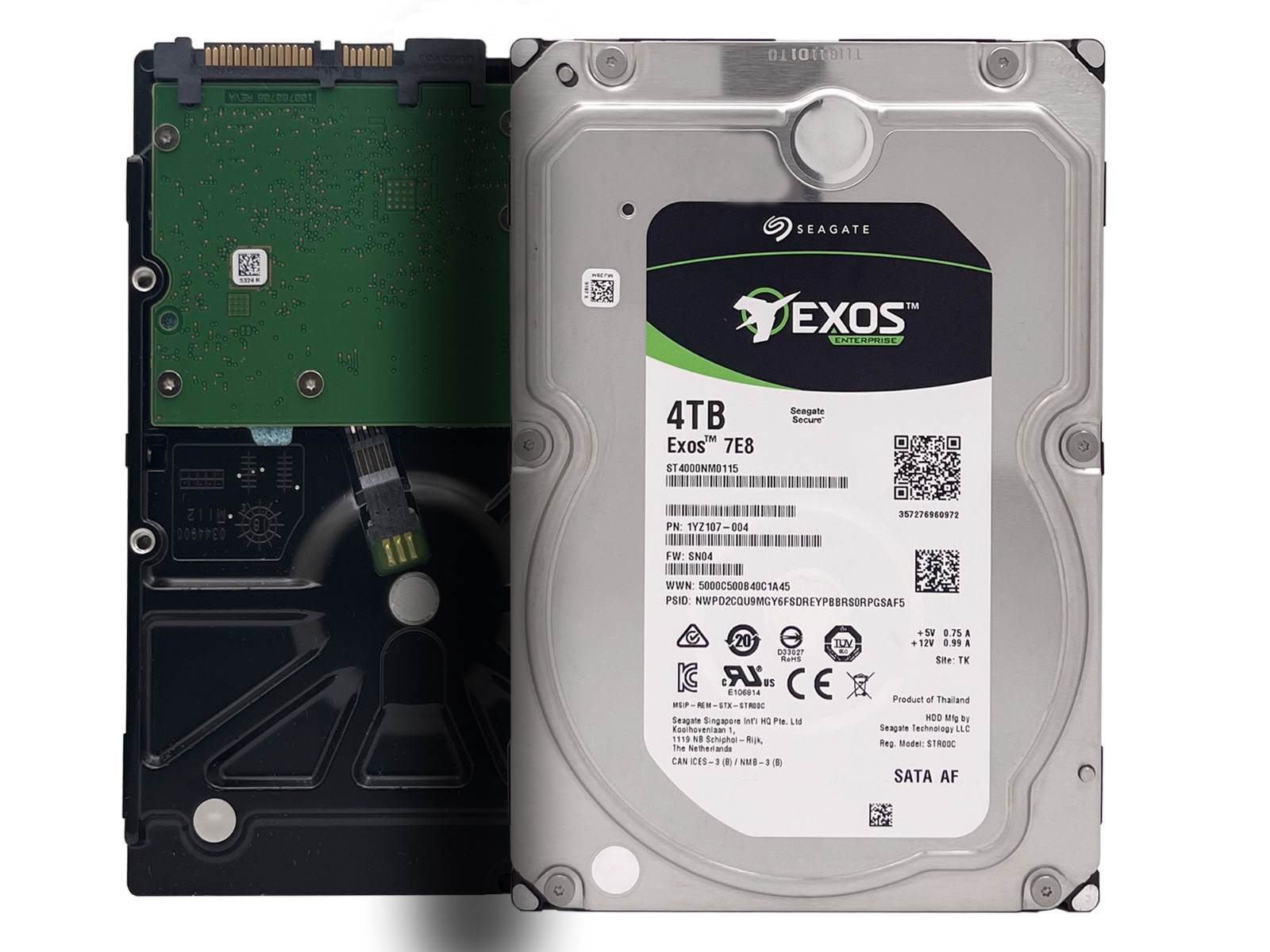 Seagate Exos 7E8 4TB 256MB 7200RPM 3.5in SATA6Gb/s Enterprise HDD ST4000NM0115