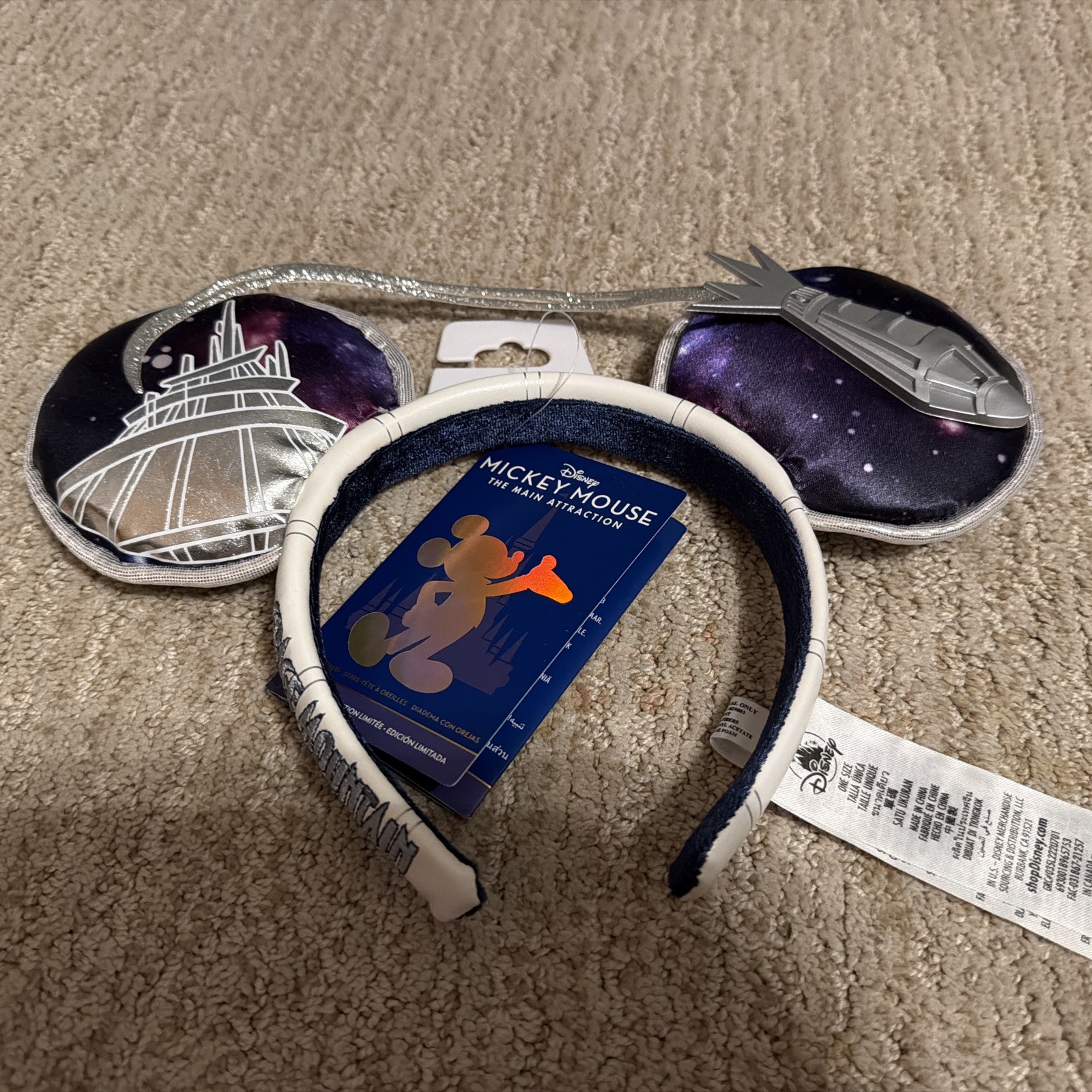 Disney Parks Mickey Mouse The Main Attraction Space Mountain Ear Headband 1/12