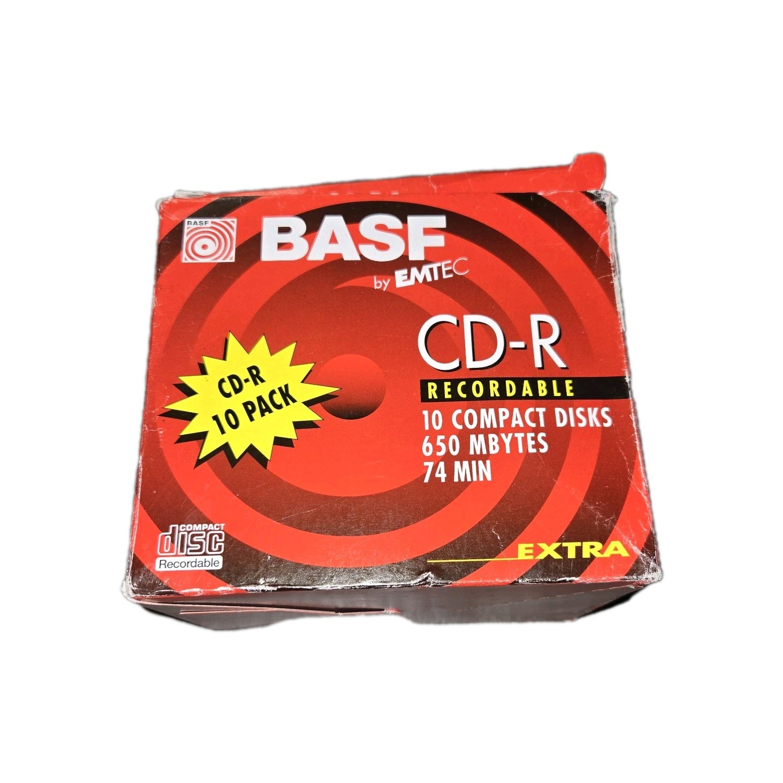 Emtec /  BASF CD-R Recordable Compact Disc 74 min 650 MB *10 PACK* SEALED NEW