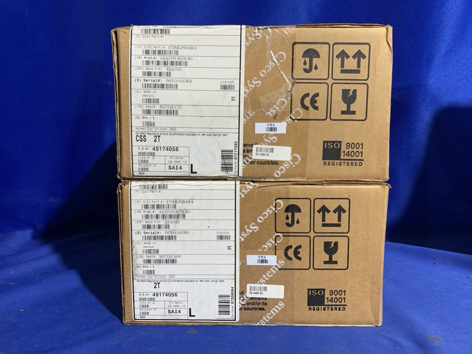 Cisco ASA5505-BUN-K9 Security Firewall ASA5505 - Lot of 2 New Sealed Boxes