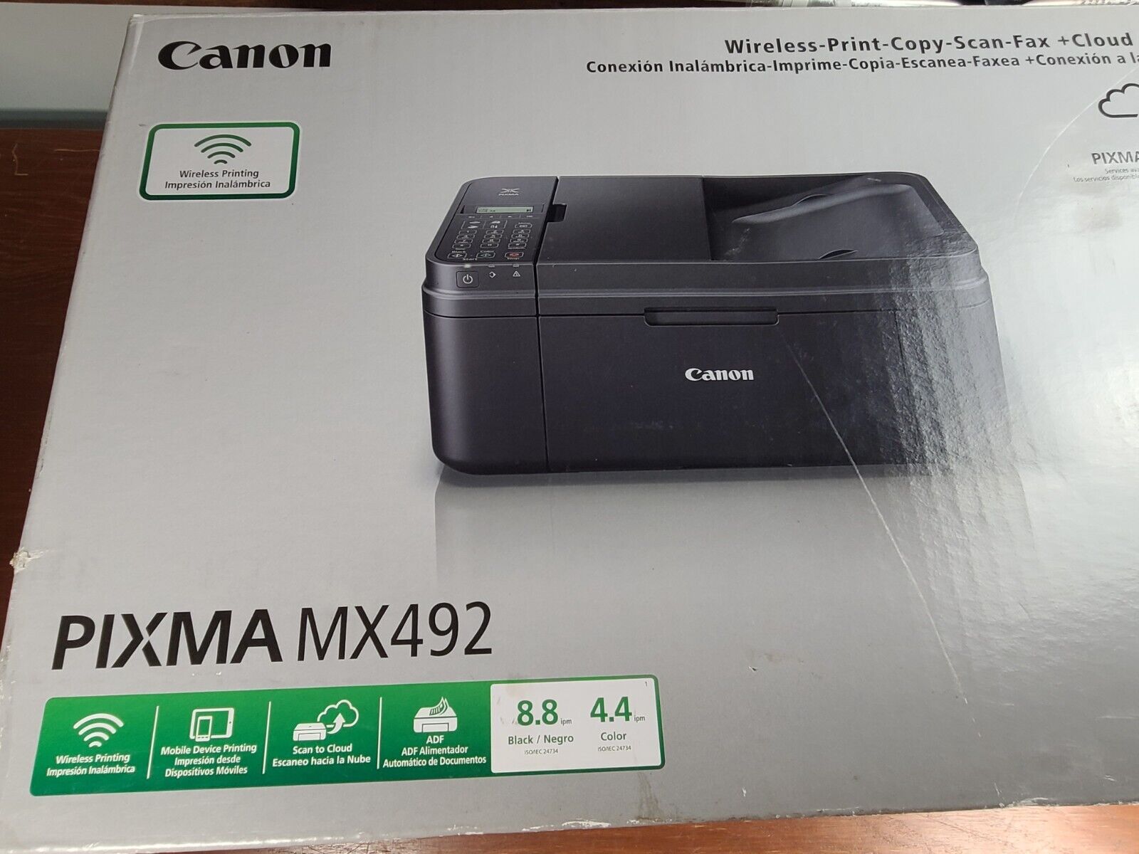 Canon PIXMA MX492 Black Wireless All-In-One Inkjet Printer *New in Box*