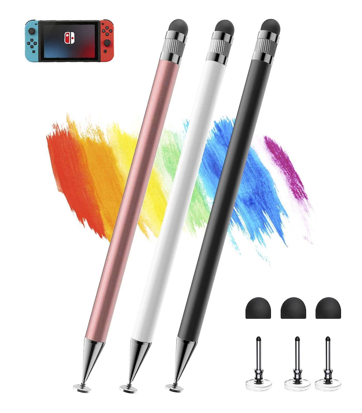 Kenkor Stylus(3pcs),2-in-1 Stylus Pen for Touch Screen, Stylus Pen for iPad