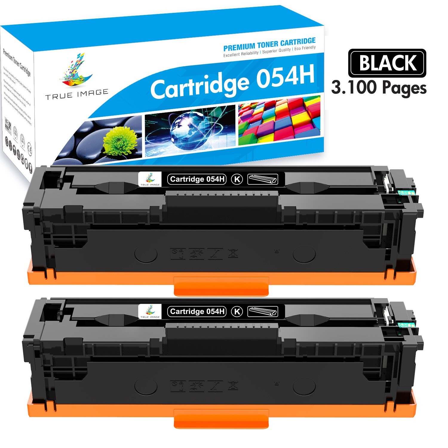 2pack XL Black Toner for Canon 054H imageClASS MF641cw MF642cdw MF644cdw LBP620