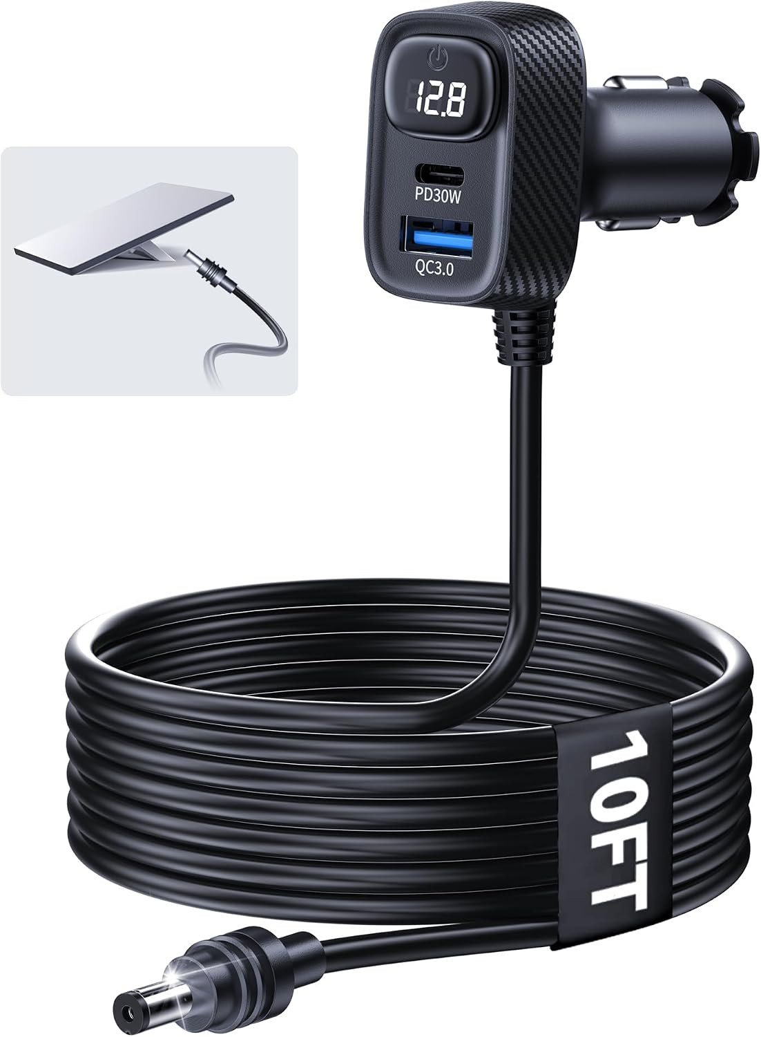 Starlink Mini Car Adapter with 10FT 16AWG Cable 90W 3-In-1