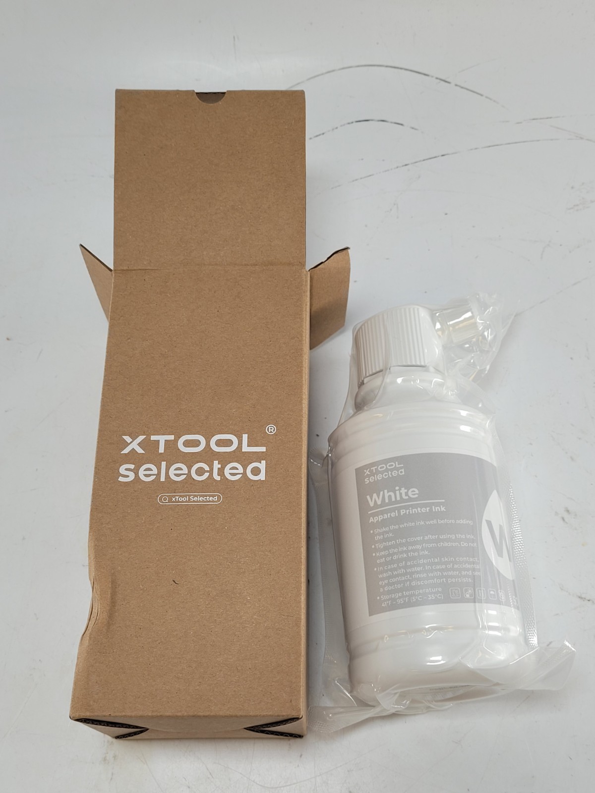 xTool Selected White Apparel Printer Ink 500 ml DTG Textile Refill P5020891