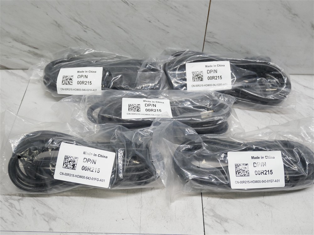 Lot 5 NEW Genuine OEM Dell 10' Power Cord Heavy Duty 3 Prong C13 14AWG 00R215