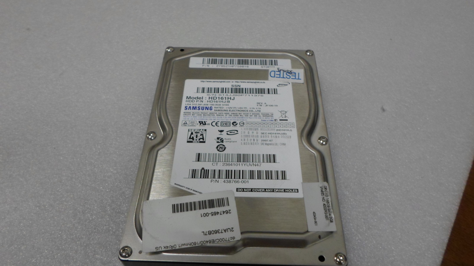 SAMSUNG HD161HJ/B 438766-001 160GB SATA HARD DRIVE