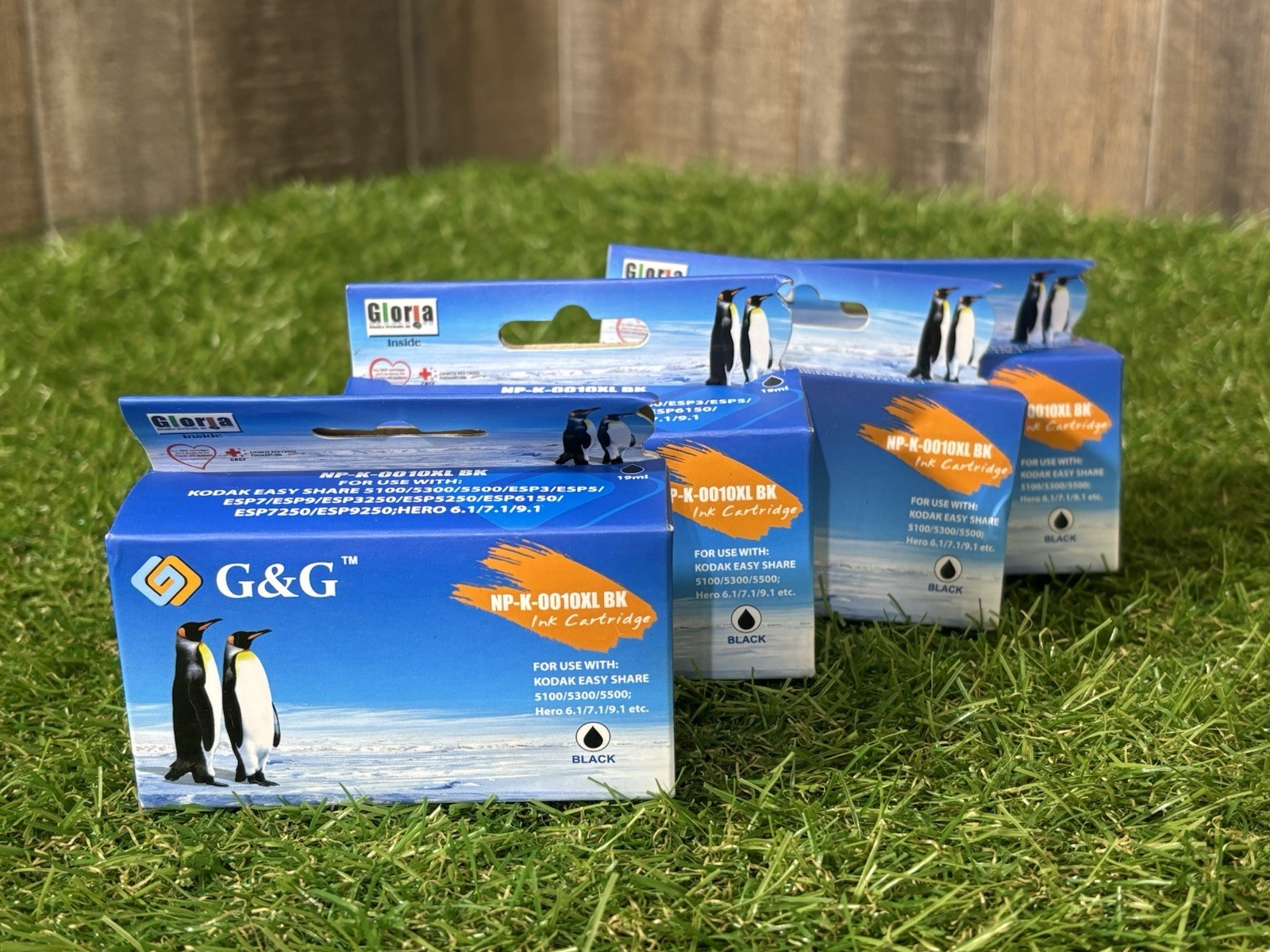 Lot of 4 G&G NP-K-0010XL Black Ink Cartridges for Kodak EasyShare (Expired)
