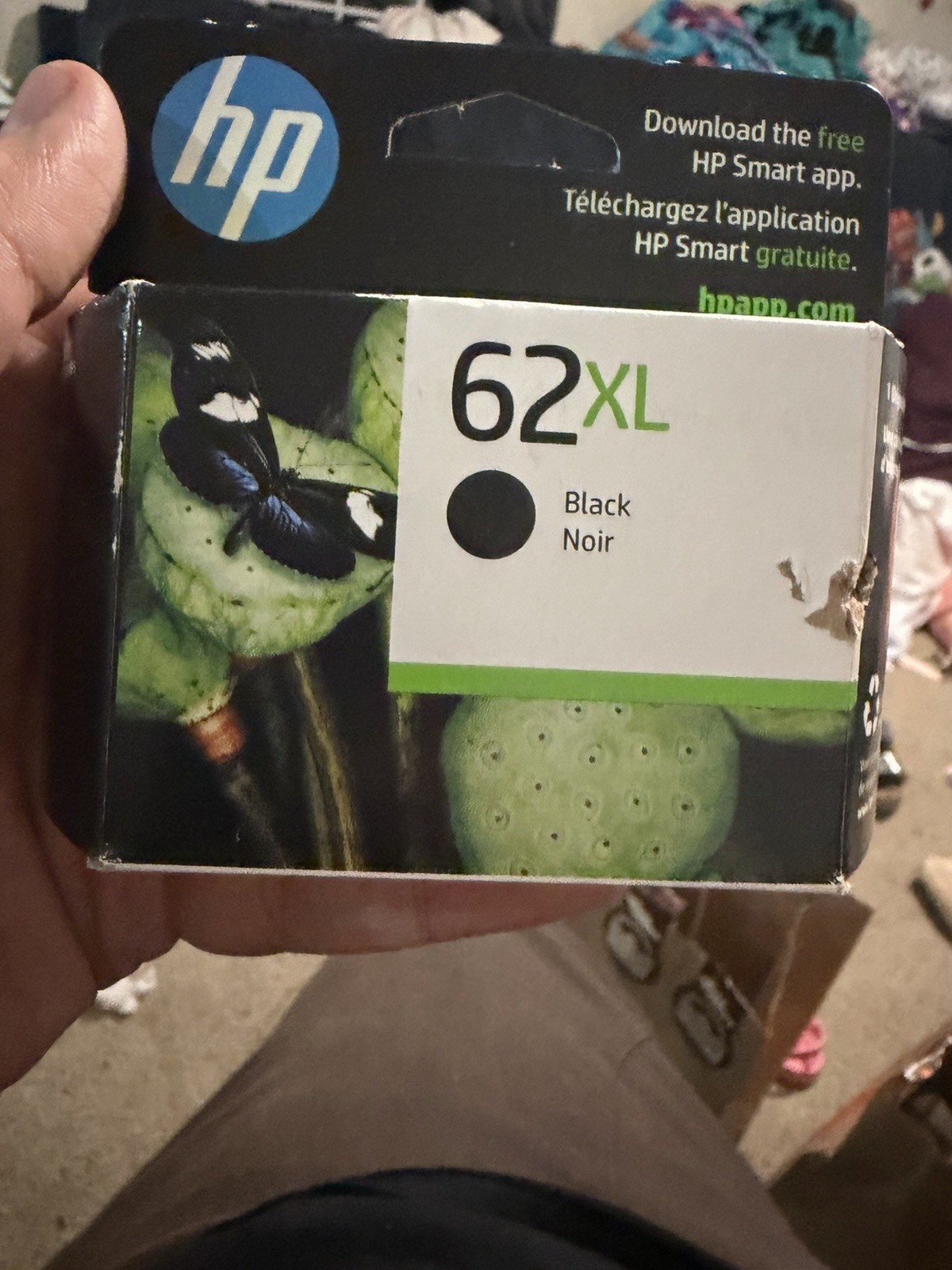 HP 62XL Black  Ink Cartridge - Genuine OEM Expired April 2026
