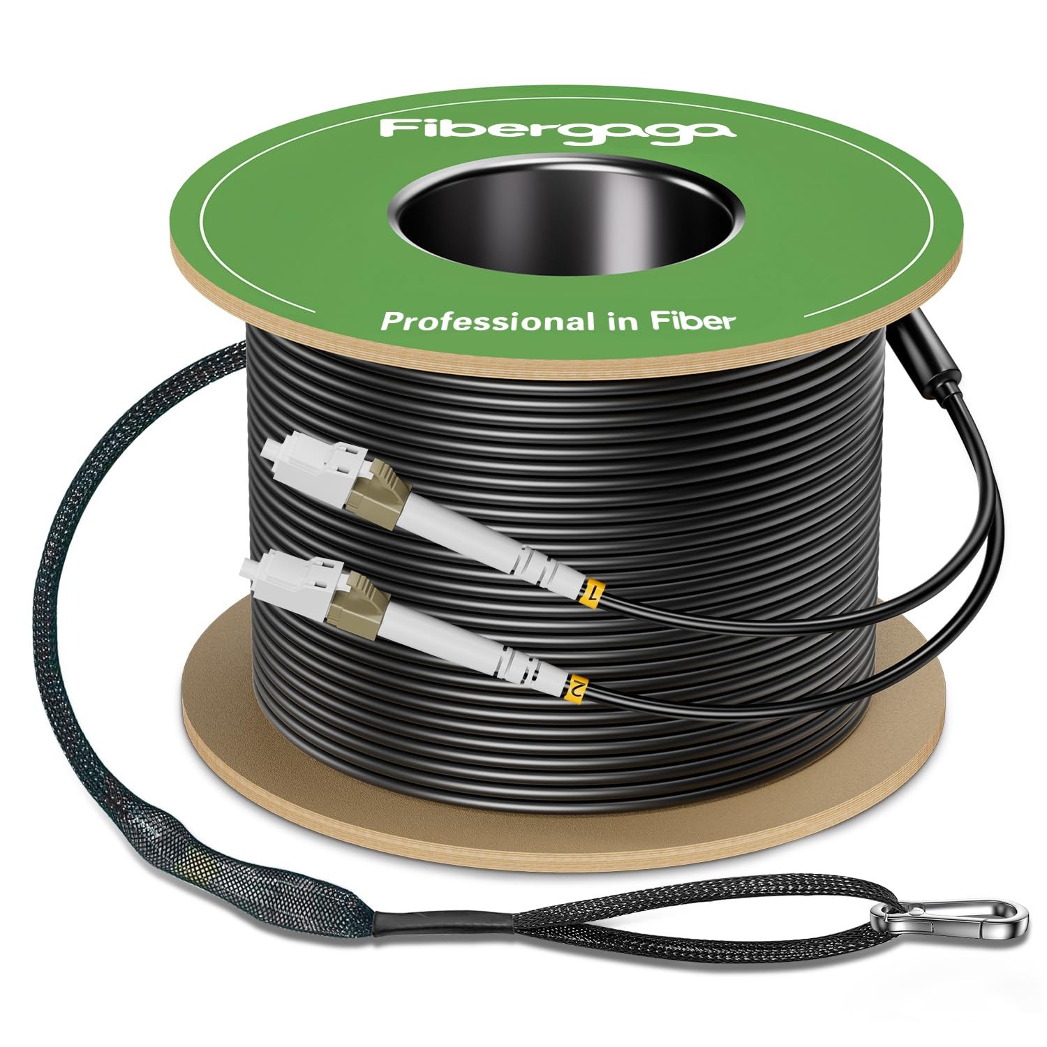 Fibergaga LC to LC OM3 Multimode Fiber Patch Cable TPU 75M (246ft)