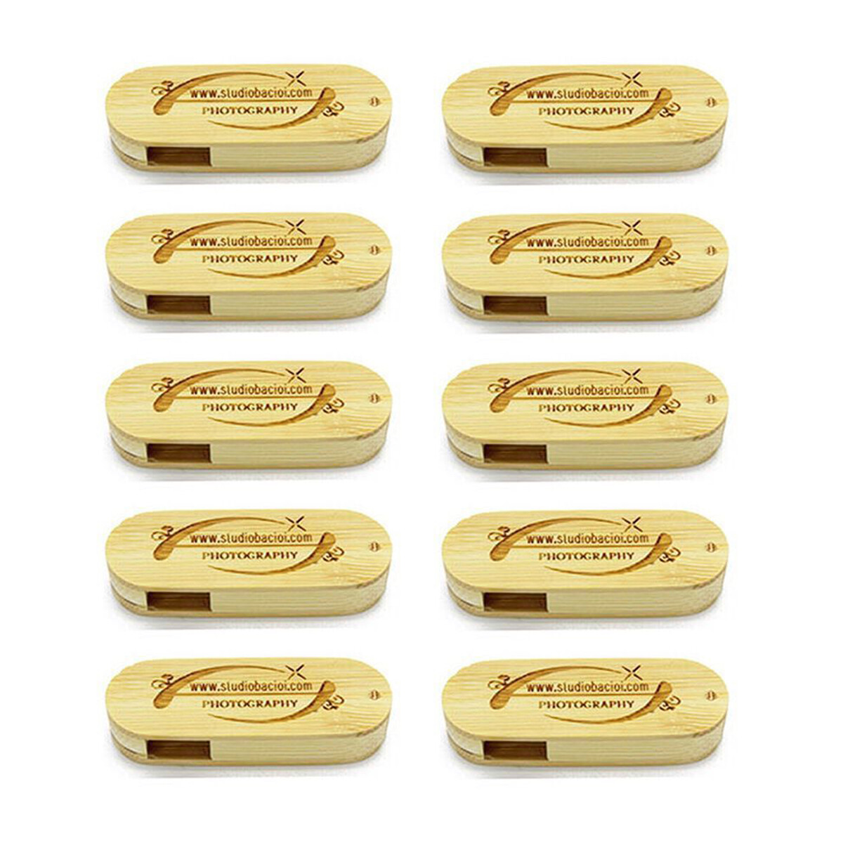 Lot 10PCS 1/2/4/8/16GB Swivel Engraved Wood USB Flash Drive Memory Custom Logo