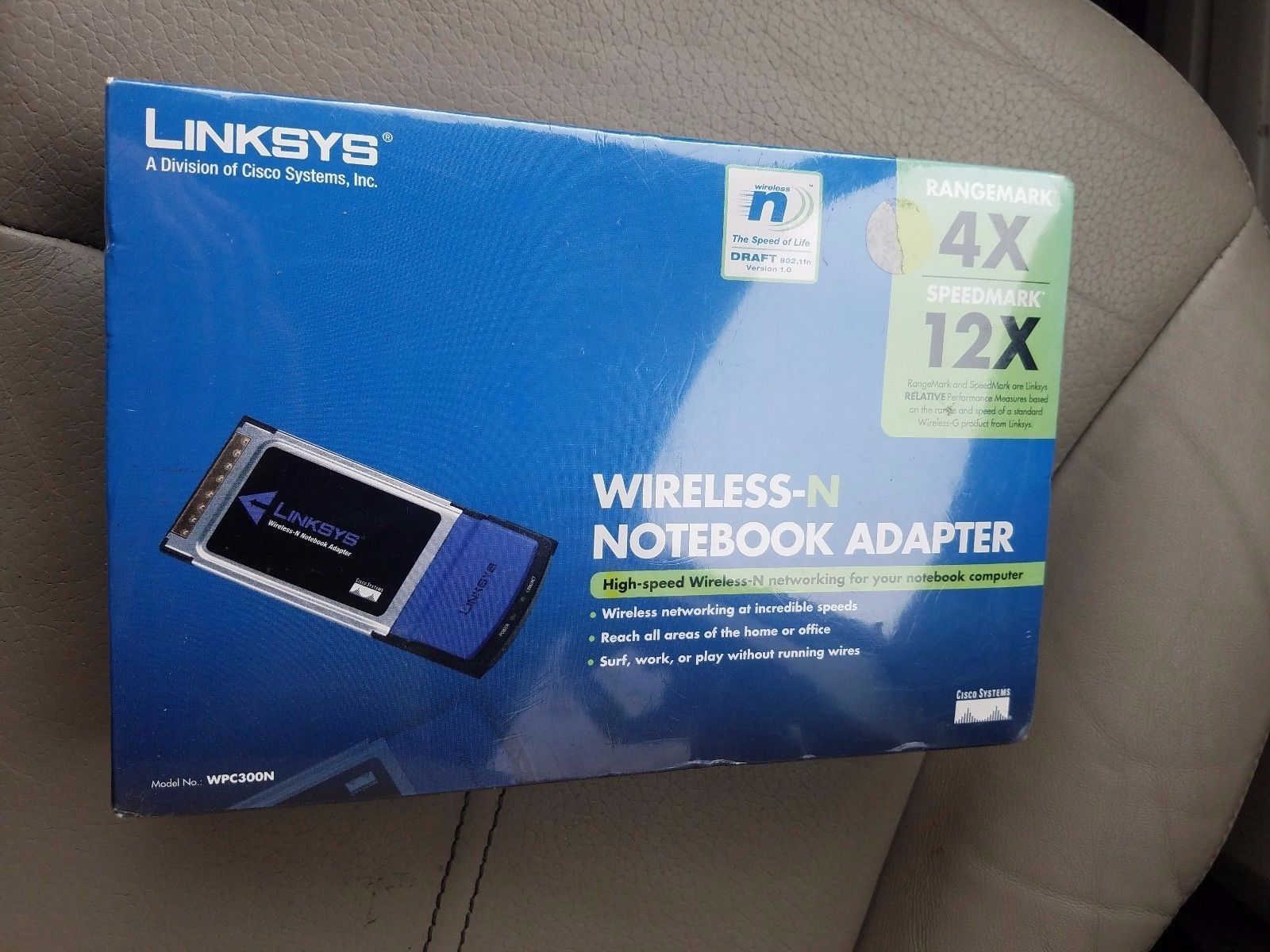 Cisco Linksys WPC300N Wireless Adapter Laptop PCMCIA Network Wireless-N G SEALED