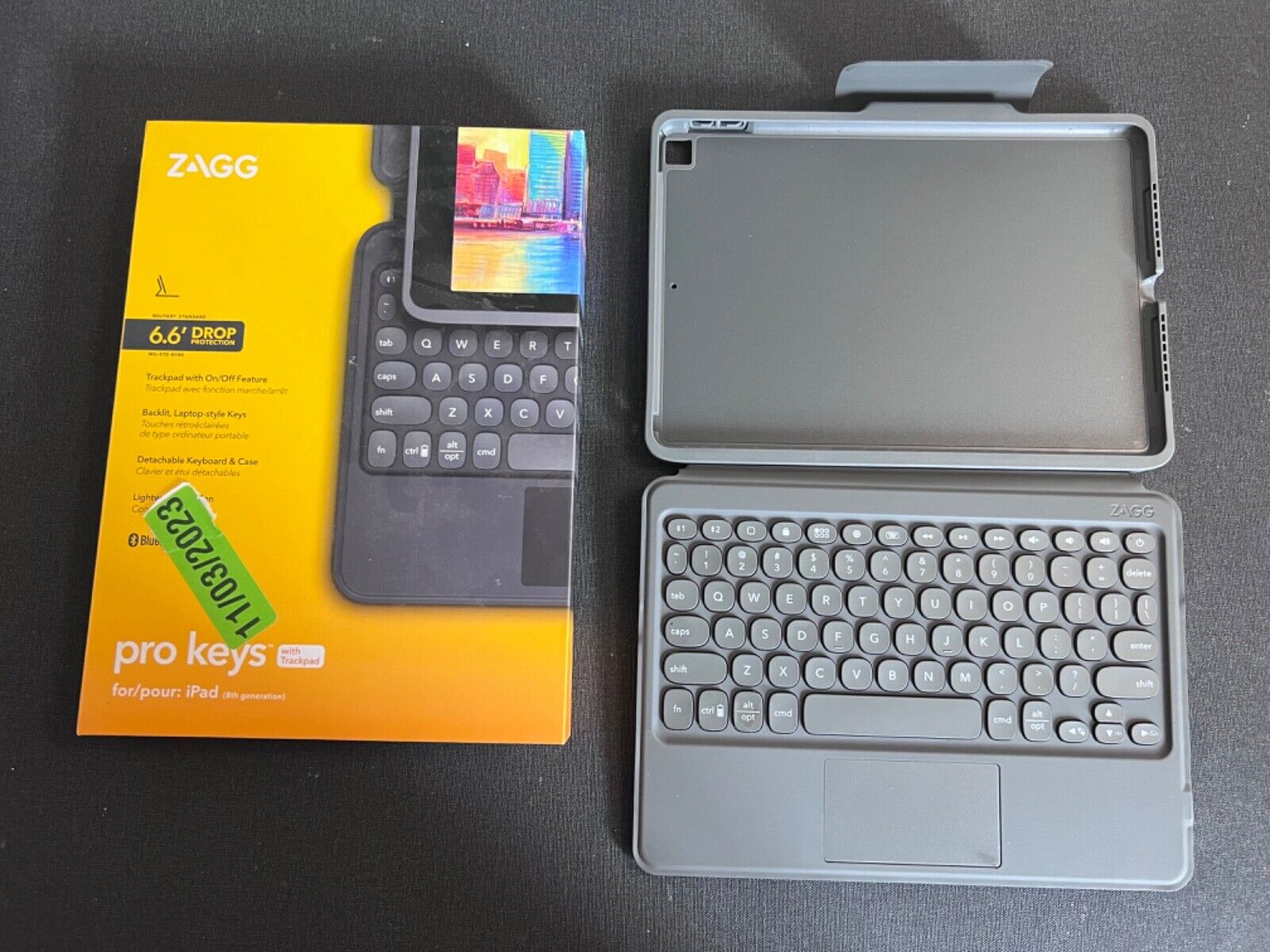 ZAGG Pro Keys with Trackpad for Apple iPad 8th Gen. - US English