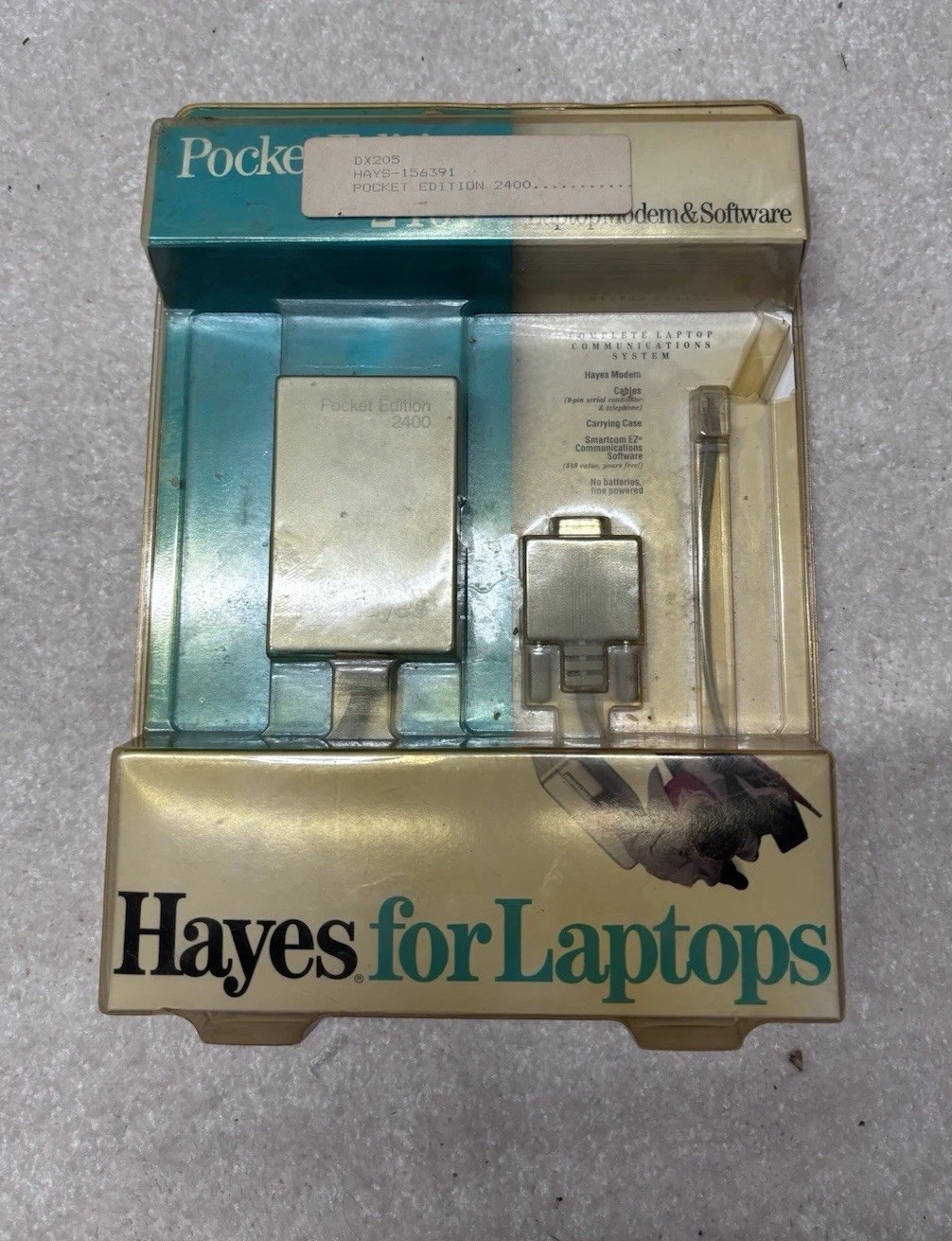 Hayes Pocket Edition 2400 Laptop Modem Smartcom EZ Vintage 1991 NOS Sealed Pack