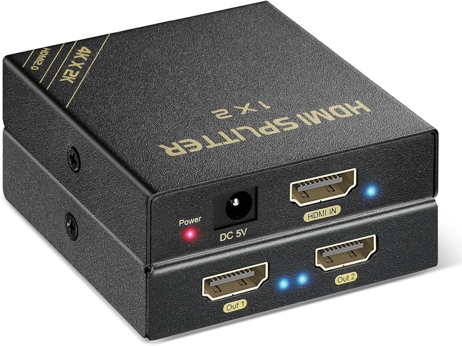 HDMI Splitter 1 in 2 Out 60Hz - HDCP Bypass 2.3, HDR, Dolby/DTS 5.1/7.1 - Com...