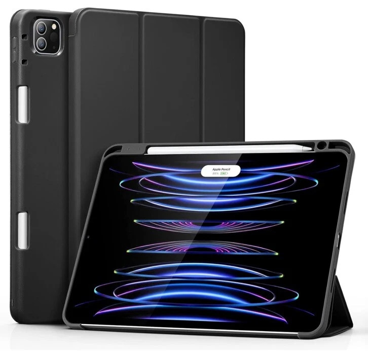 GENERIC IPAD PRO 11" 4TH/3RD/2ND GEN CASE FLIP LEATHER STAND SMART COVER - BLACK