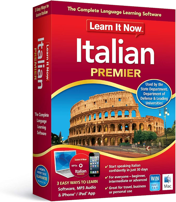 Berlitz Italian Premier PC/Mac Software, Audio CDs, Beginner to Advanced SEALED