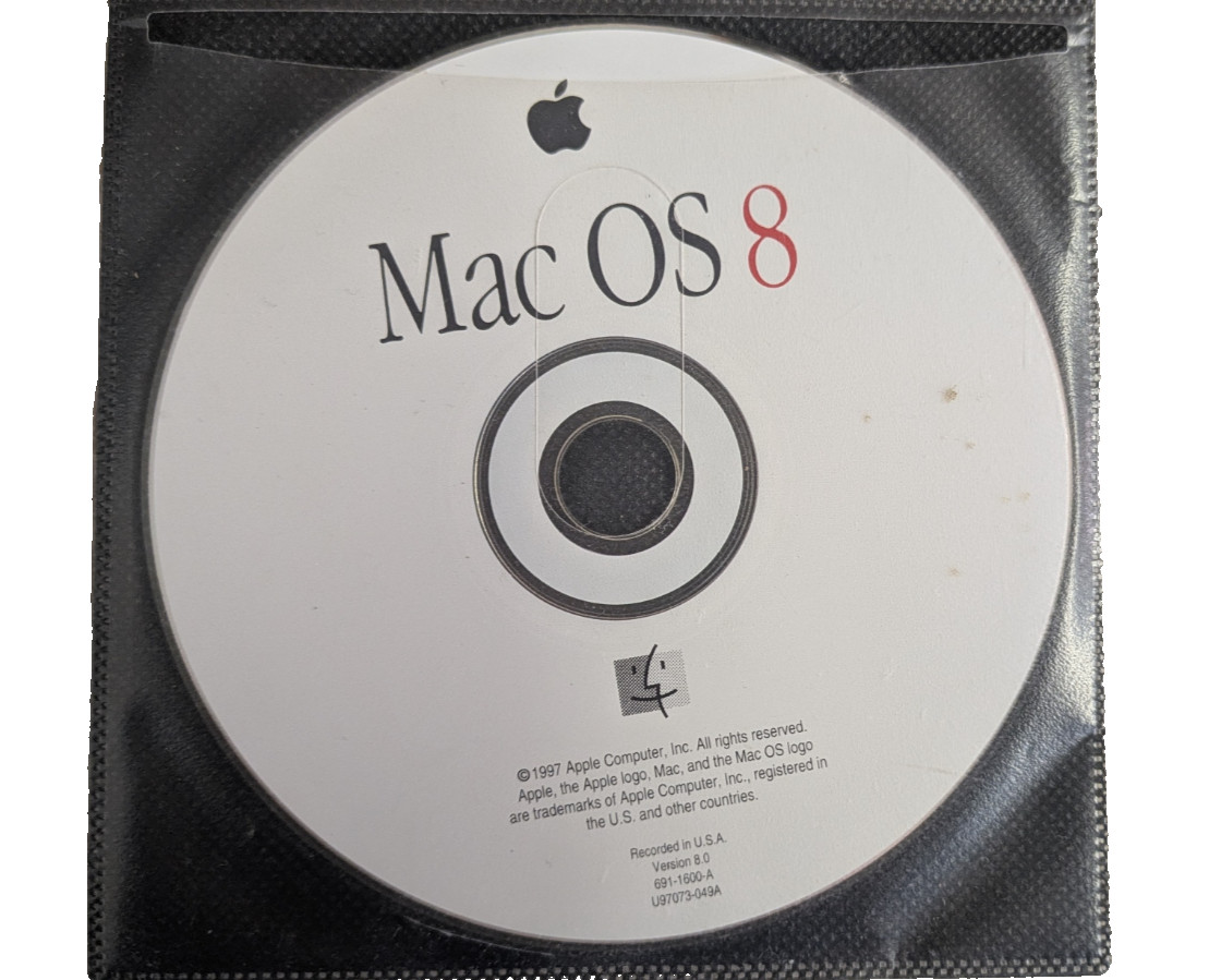 Apple Mac OS 8 Install CD Version 8.0 1997 CD ROM Disc ONLY 691-1600-A