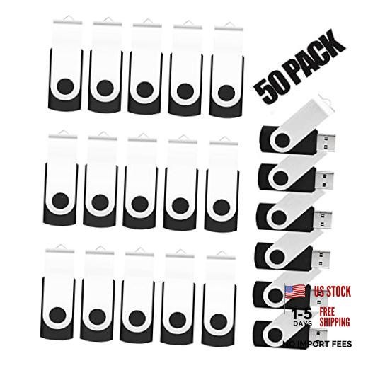 50-Pack of 4GB Bulk Flash Drive  FAT32 Thumb Drives Pack (Black) 16GB 200Pack