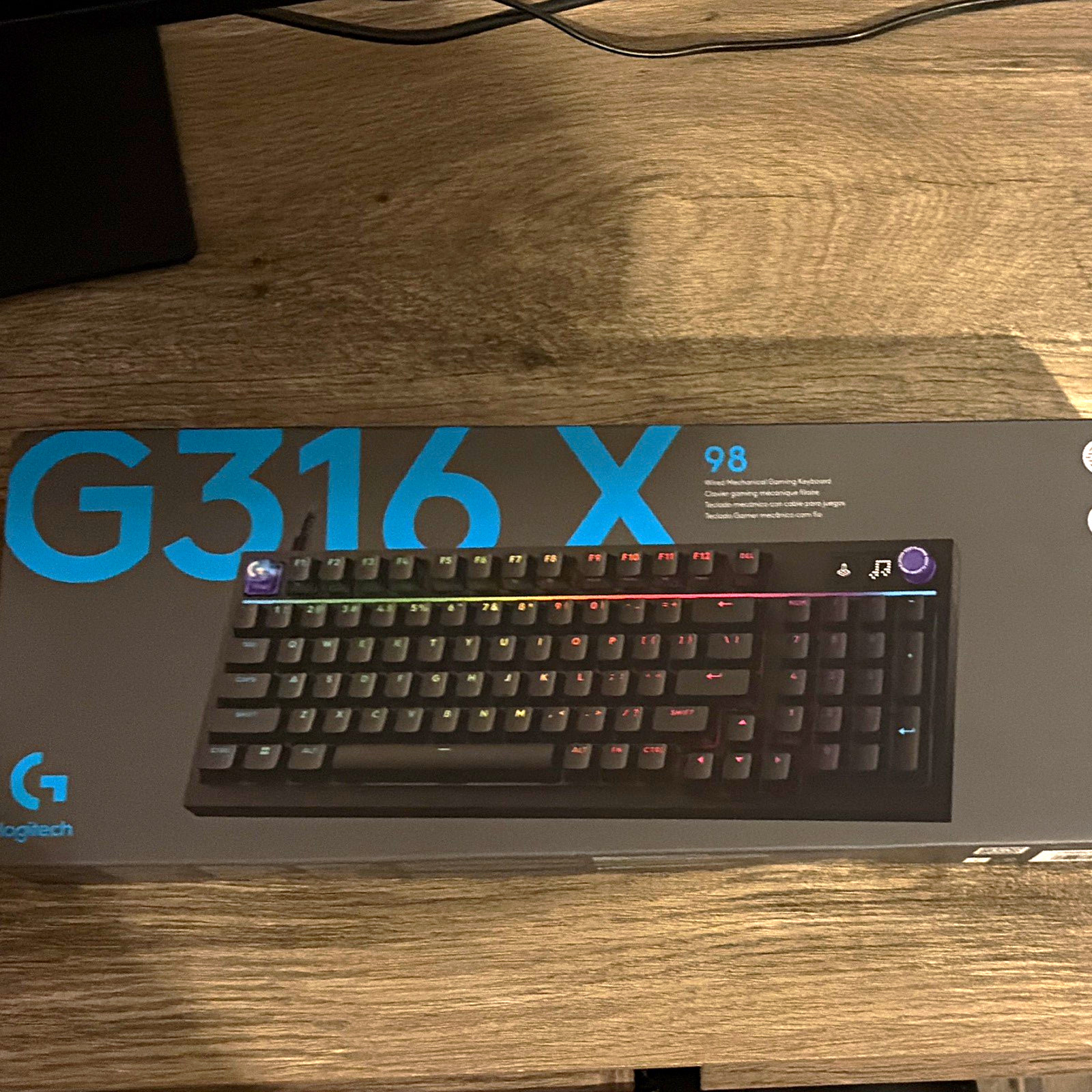 Logitech G316 X Wired RGB Backlit Gaming Keyboard QWERTY English Black
