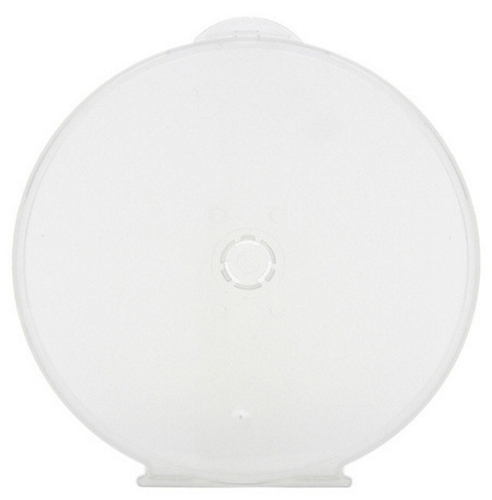 25-Pak Round-shaped CD/DVD CLAMSHELLS with Small Tail & Side Lock