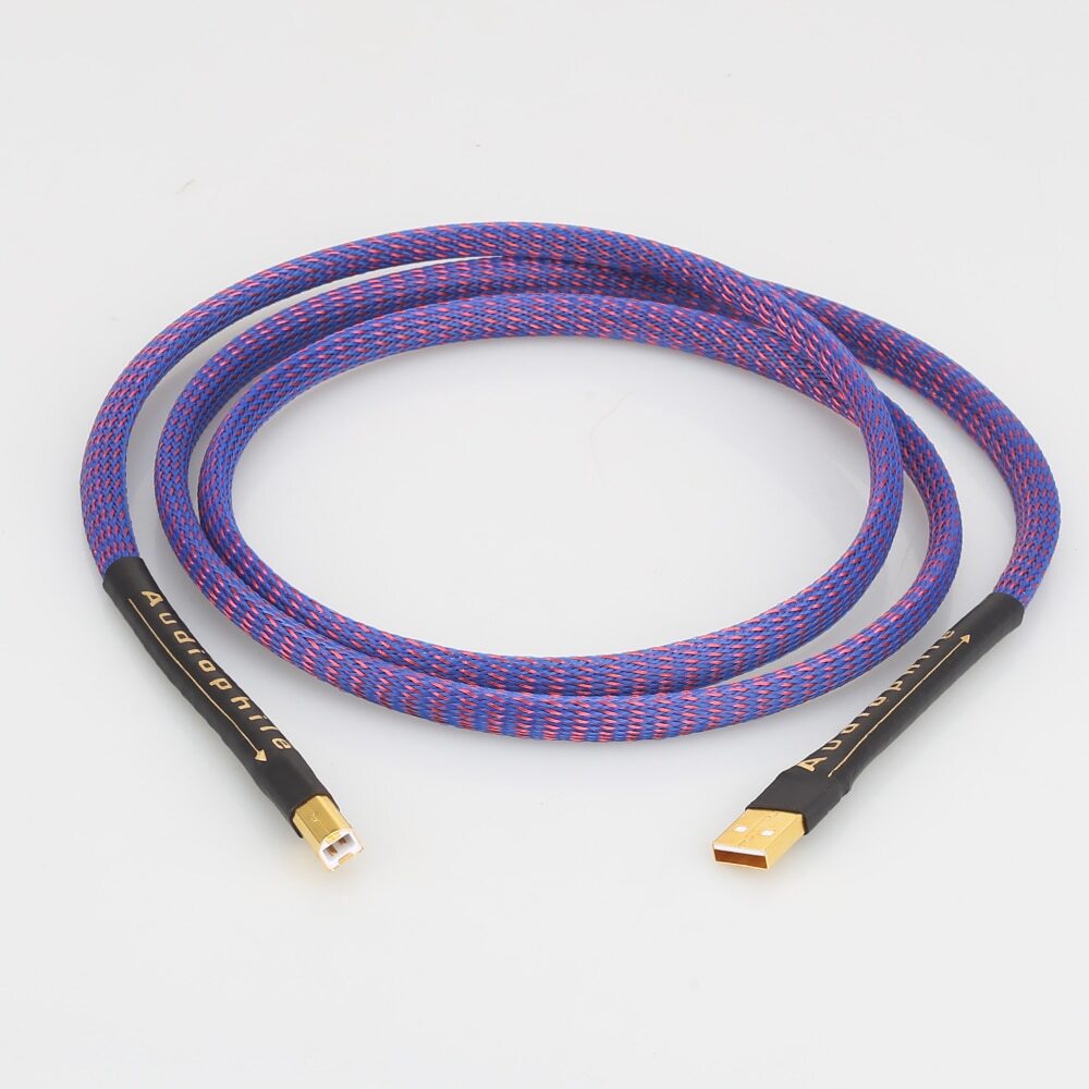 5N OFC Copper Braided USB A-B Cable Data DAC USB Type A to Type B Cable