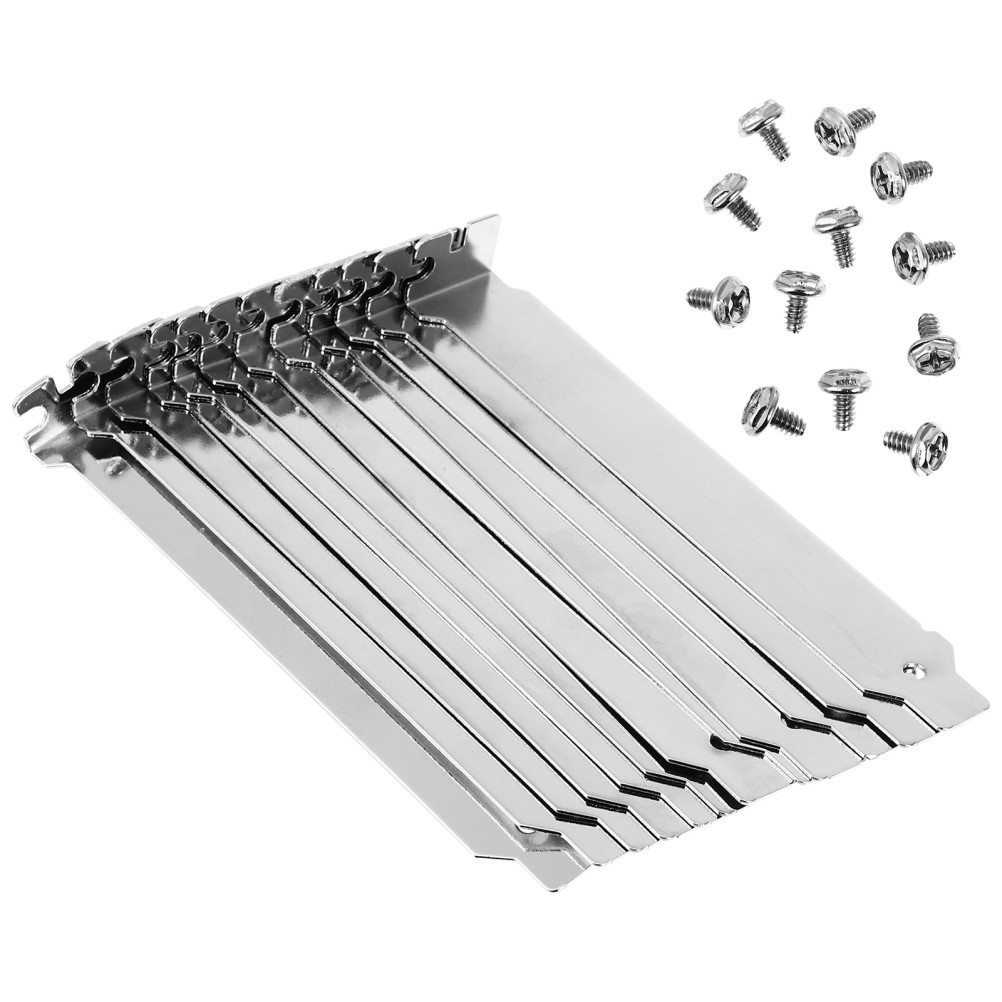 12pcs PCI Slot Cover PCI L Blank Bracket Expansion Blank Plate Supply
