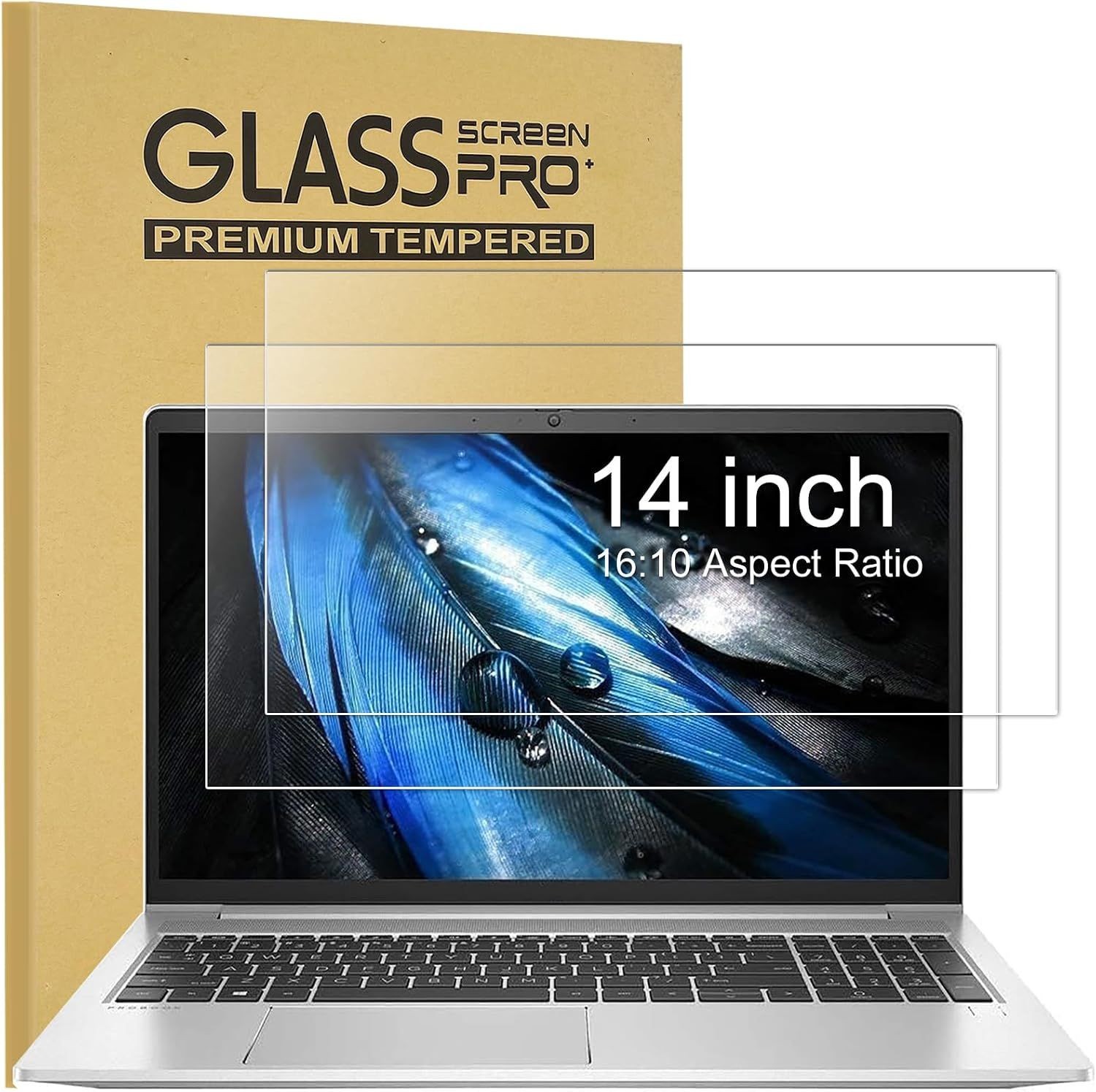 14-Inch 16:10 Laptop Tempered Glass Screen Protector - Ultra Clear, Anti Scratch