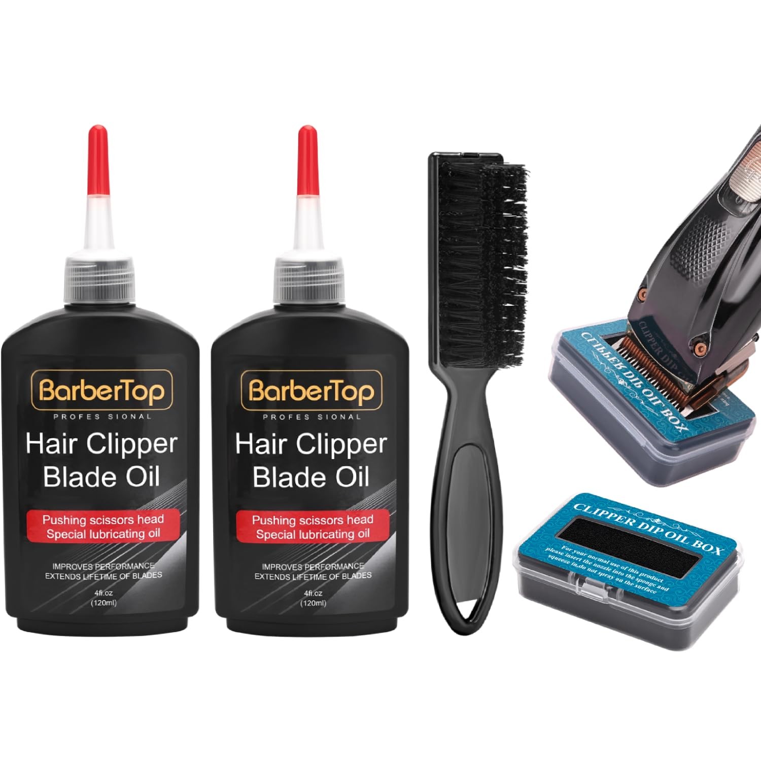 2PCS Premium Hair Clipper Blade Lubricating Oil for Clippers, with Black 