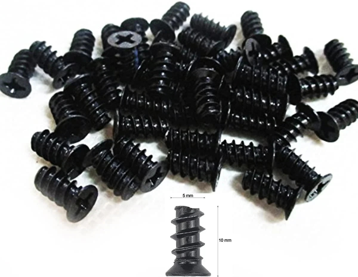 100Pcs Computer Cooling Fan Mount Screws, M5X10 Black - Fits 70Mm to 140Mm Fans