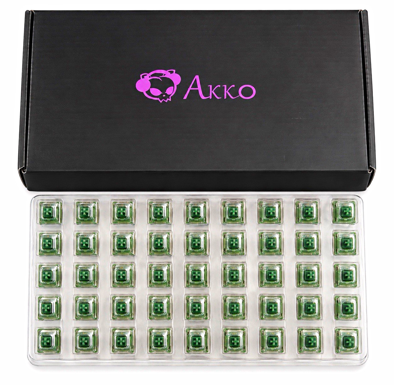 Akko Green Mechanical Keyboard Switches Set in Box Case, Universal Compatible
