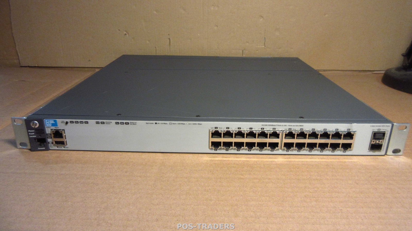 HP J9575A ProCurve E3800-24G-2SFP+ 24-Port Gigabit + 2x SFP Switch + J9581A PSU