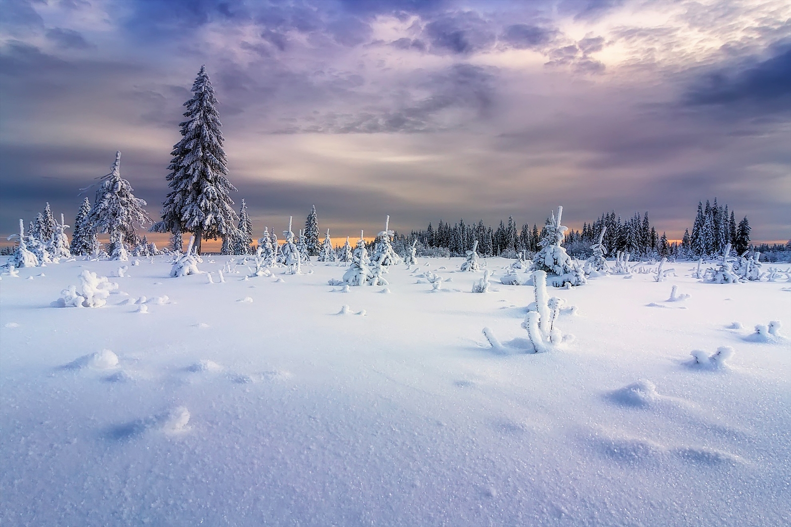 Landscape snow winter Custom Gaming Mat Desk