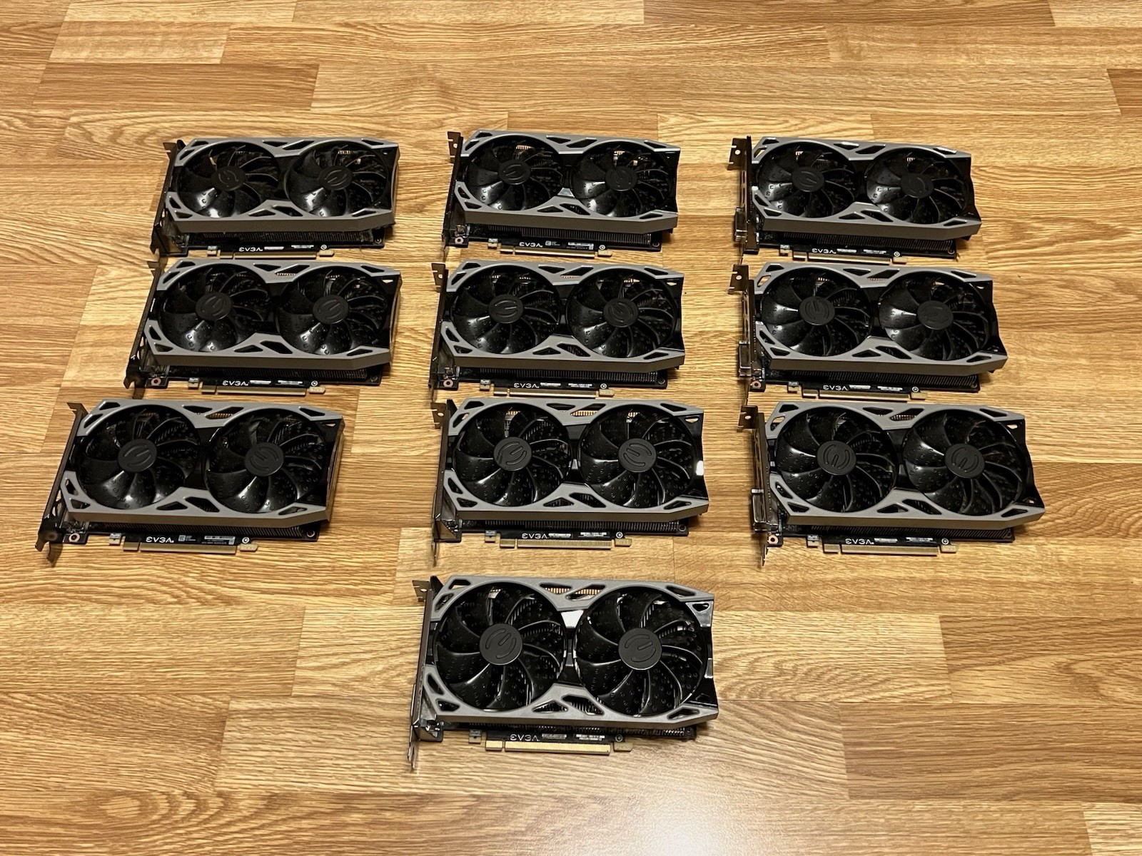 10 GPU Lot 9 x EVGA GTX 1660S 6GB + 1 EVGA RTX 2060 KO Ultra 6GB