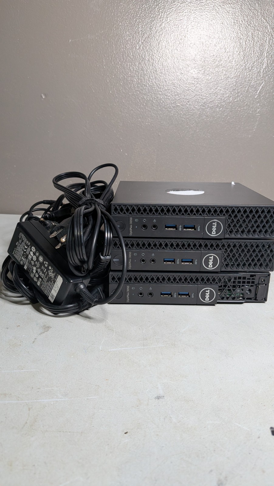 Lot of 3 Barebones Dell Optiplex 3050 micro i5 7th Generation With Ac Adapters