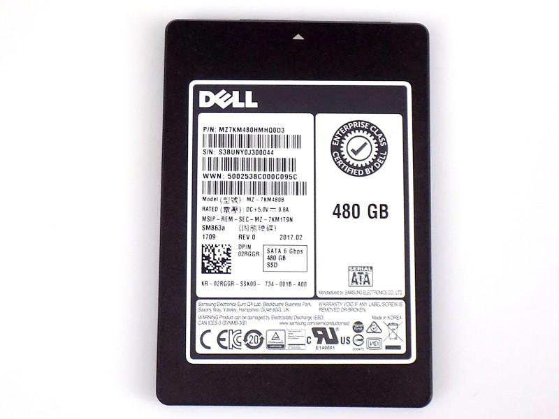 480GB Dell 02RGGR Samsung MZ7KM480HMHQ0D3 SATA 6.0Gbps SSD 2.5" Hard Drive