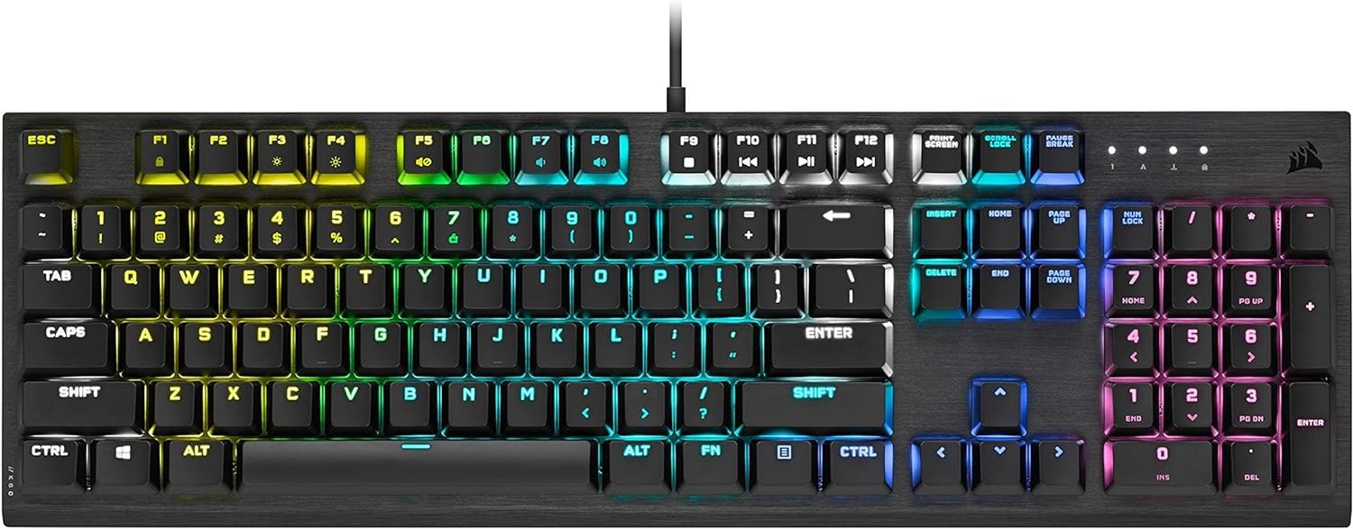 Corsair K60 RGB Pro Low Profile Mechanical Gaming Keyboard - CHERRY MX SPEED ...
