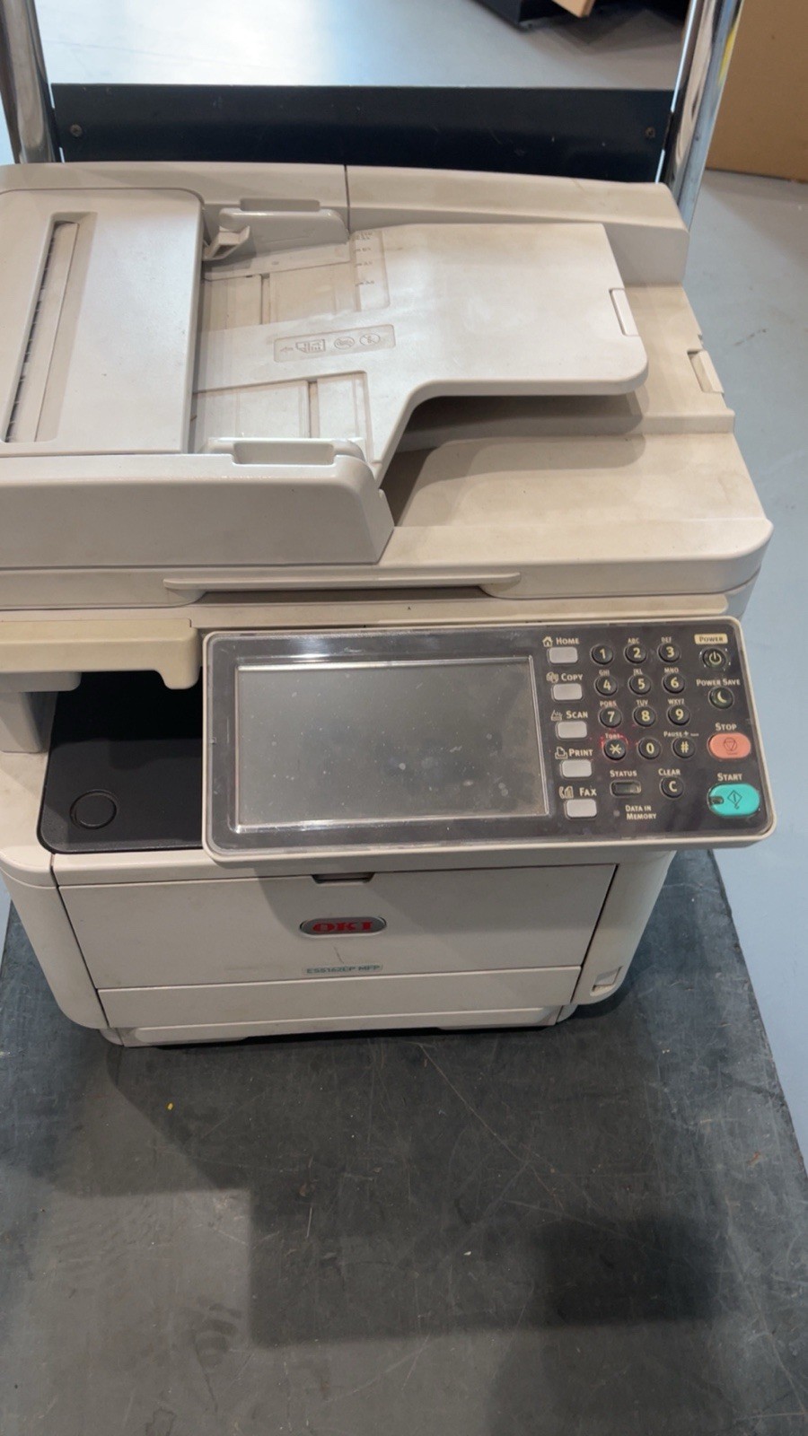 OKI ES5162LP Monochrome Multifunction PRINTER SCANNER FAX LOW METER 